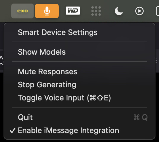 EXO Desktop App Enable SMS integration